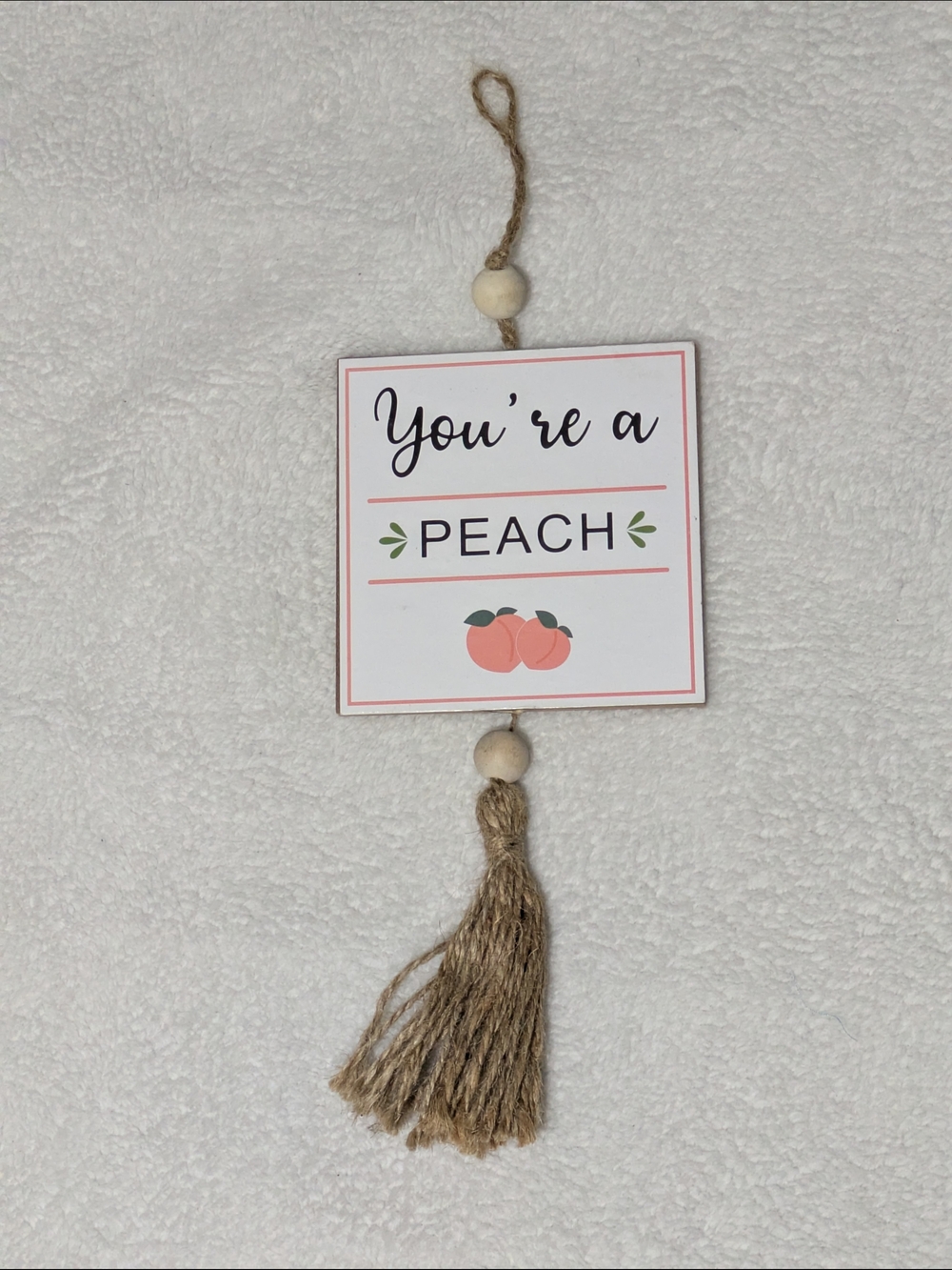 You're A Peach Hanging Mini Wood Sign Wall Art Farmhouse Decor